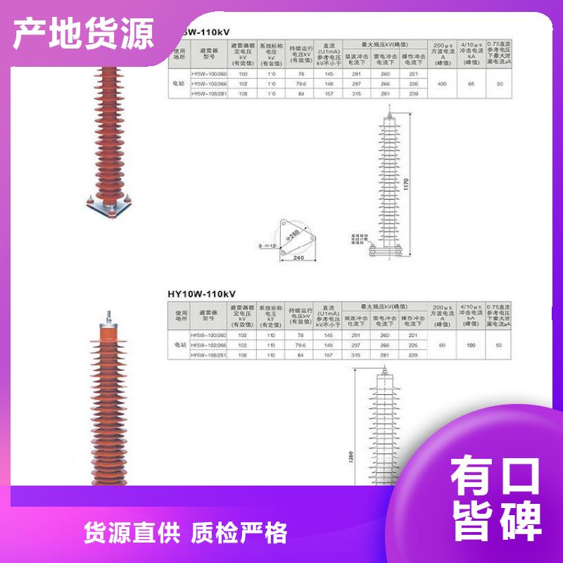 避雷器Y5W1-100/260GY【羿振电气】源头厂家供应